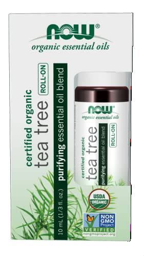 NOW Organic Tea Tree Essential Oil Roll-On, 10mL