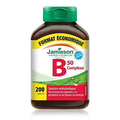 Jamieson B50 Complex - Value Size, Vegetarian, Non-GMO, Gluten-Free, 200 Count (Pack of 1)