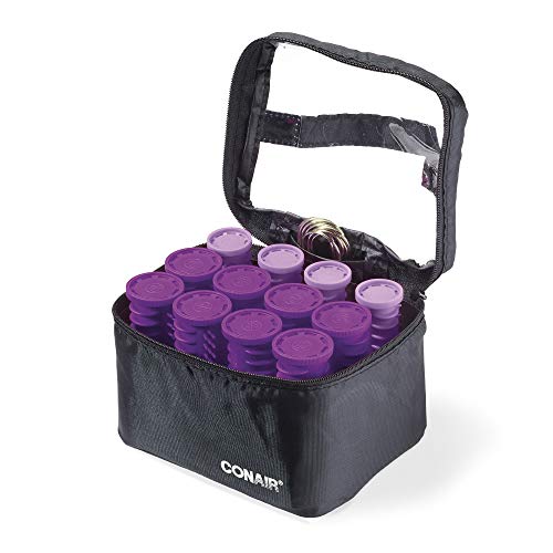 Conair Instant Heat Compact Hot Rollers w/Ceramic Technology; Black Case with Purple Rollers