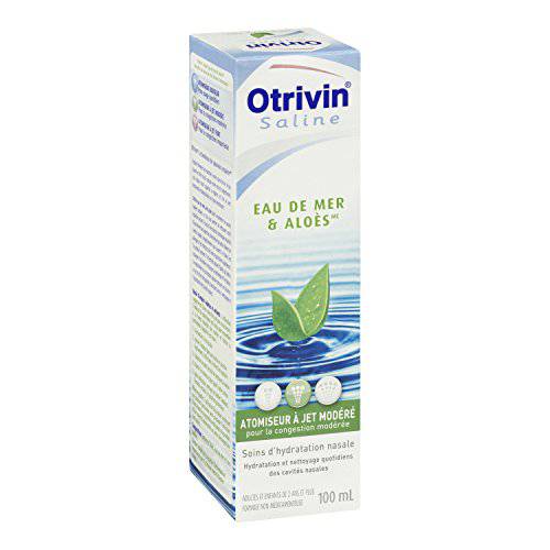 Otrivin Moderate Stream Saline Nasal Decongestant Spray Sea Water & Aloe 100ml