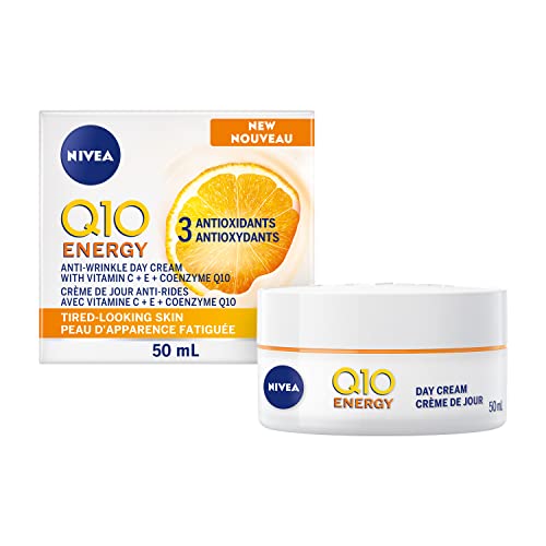 NIVEA Q10 Energy Anti-wrinkle Day Cream, 50ml | Anti-wrinkle face cream with Vitamin C and E