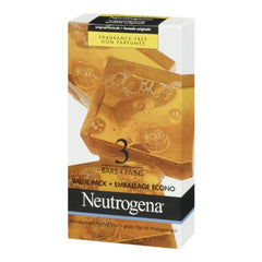 Neutrogena Original Dry Face Cleansing Bar, Fragrance Free, 3 Bars , 300.0 g (Pack of 1)