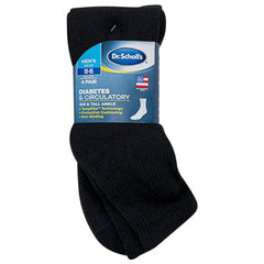 Dr. Scholl's Men's Diabetes & Circulator Casual Sock, Black, 12.5-15 US, Black, 13-15