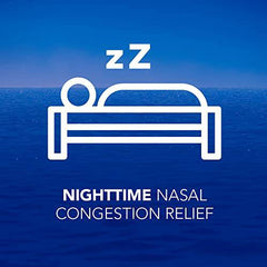 hydraSense Nighttime Congestion Nasal Spray -  with Cooling Eucalyptus, Ultra Nasal Congestion Relief Saline Spray, Fast Acting, Clinically-Proven, Non-Medicated, Non-Habit forming, Saline Solution, Natural Source Seawater, 20ml