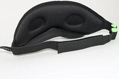 Bucky Blockout Eye Shade with Earplugs, Comfortable & Ultra Light Weight Eye Mask for Travel or Sleep - Black