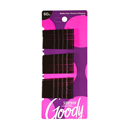 Goody Hair Bobby Pins - Black 60 piece Value Pack for Women