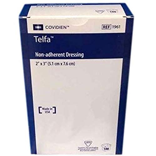 Covidien 1961 Telfa Non-Adherent Dressing, 2" x 3" (Pack of 100)