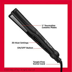 Revlon Ceramic Flat Iron - Fast Sleek Results - 1 inch