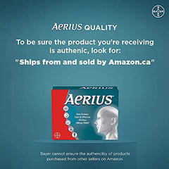 Aerius Allergy Medicine, Fast Relief, 24-Hour, Non-Drowsy, 15 Symptoms, 50 Tablets