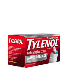 Tylenol Extra Strength Acetaminophen Rapid Release Gels for Pain & Fever Relief, 225 ct