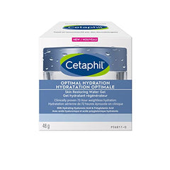 Cetaphil Optimal Hydration Restoring Water Gel with Hyaluronic Acid & Niacinamide, Face Moisturizer, 72 Hr Hydration for Dry, Dehydrated Sensitive Skin, Fragrance Free, Dermatologist Recommended, 48 g