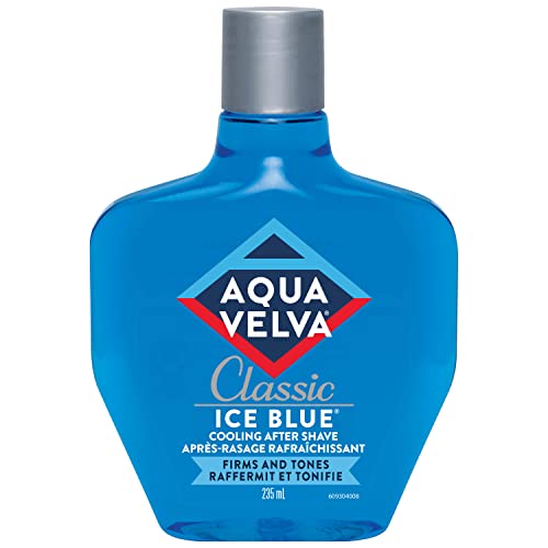 Aqua Velva After Shave, Classic Ice Blue, Soothes, Cools, and Refreshes Skin, 235 mL