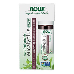 NOW Organic Eucalyptus Essential Oil Roll-On, 10mL