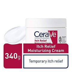 CeraVe Itchy Skin Relief Unisex Moisturizing Cream. For Dry & Eczema-prone skin. Anti-itch cream for minor irritations, insect bug bites, sunburn relief & scrapes. With Pramoxine, Fragrance Free, 340g