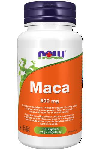 NOW Supplements Maca 500mg Capsules, 100 Count