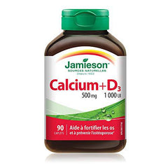 Jamieson Calcium 500mg + Vitamin D 1000IU 90 Caplets