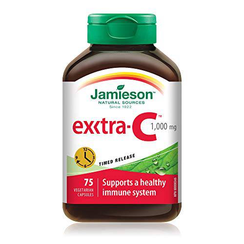 Jamieson Exxtra-C Timed Release - 1,000 mg Vitamin C, 75 Count (Pack of 1)