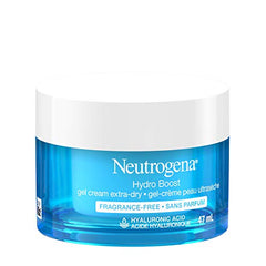 Neutrogena Hydro Boost Face Moisturizer with Hyaluronic Acid for Extra Dry Skin, Fragrance Free, Oil-Free, Non-Comedogenic Gel Cream Face Lotion, 47mL