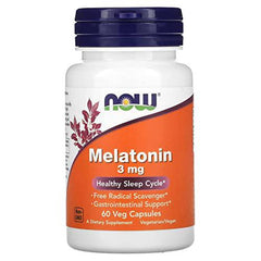 NOW Supplements Melatonin 3mg Capsules, 60 Count