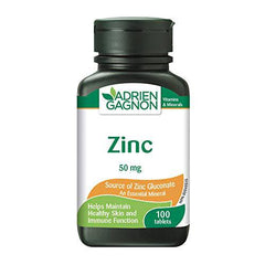 Adrien Gagnon - Zinc 50mg, Immune System Support, 100 Tablets