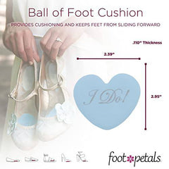 Foot Petals Womens Ball of Foot Cushions, Long Lasting Pain Relief, Women's High Heel Insert, Blue, One Size