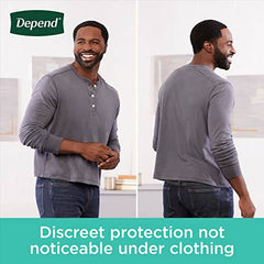 Depend Fresh Protection Adult Incontinence Underwear for Men (Formerly Depend Fit-Flex), Disposable, Maximum, Small/Medium, Grey, 32 Count