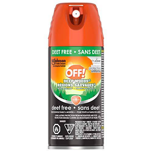 OFF Deep Woods Deet Free Insect and Mosquito Repellent, Bug Spray for Camping, Bug Repellent Safe for Clothing, 142 g, (Packaging May Vary)