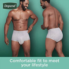 Depend Fresh Protection Adult Incontinence Underwear for Men (Formerly Depend Fit-Flex), Disposable, Maximum, Small/Medium, Grey, 19 Count