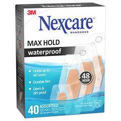 Nexcare™ Max Hold Waterproof Bandages, Assorted 40 ct value pack