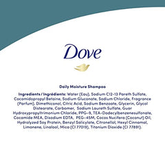 Dove Daily Moisture Shampoo hydrates and nourishes dry hair for up to 5x smoother hair 950 ml