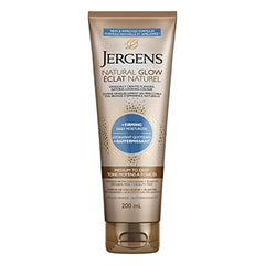 Jergens Natural Glow +Firming Daily Moisturizer & Gradual Sunless Self Tanning Body Lotion for Dry Skin, Medium to Deep Shade (200 mL)