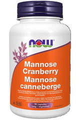 NOW Supplements Mannose Cranberry 700mg Capsules, 90 Count