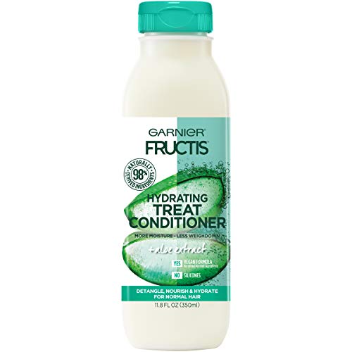 Garnier Fructis Hydrating Treat Conditioner, 98 Percent Naturally Derived Ingredients, Aloe, Hydrate for Normal Hair, 11.8 fl. oz.