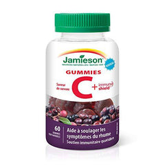 Jamieson Vitamin C plus Immune Shield Gummies - Elderberry Flavour, 60 Count (Pack of 1)