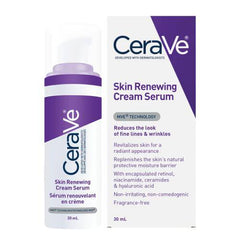 CeraVe RETINOL Cream Serum for Face with niacinamide, hyaluronic acid & ceramides. For Fine Lines, Radiance & Wrinkles. Non-irritating, Fragrance-Free, non-comedogenic, 30ML