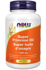 NOW Supplements Super Primrose Oil 1,300mg Softgels, 60 Count