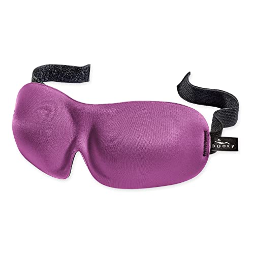 Bucky 40 Blinks Ultralight & Comfortable Contoured, No Pressure Eye Mask for Travel & Sleep, Perfect With Eyelash Extensions - Orchid