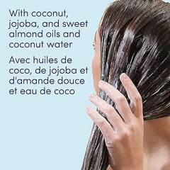 Dove Coconut + Hydration Shampoo nourishes and hydrates dry hair made with 92% natural origin ingredients 355 ml