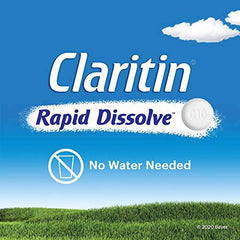 Claritin Rapid Dissolve Allergy Medicine, 24-Hour Non-Drowsy Relief 10 mg, 50 Tablets