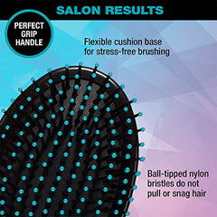 Conair Pro Hair Brush with Nylon Bristles, Oval Cushion, Assorted