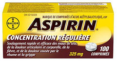 ASPIRIN Regular Strength Tablet, 325 mg, 100 tablets