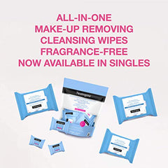 Neutrogena Make-up Remover Cleansing Wipes, Alcohol & fragrance-free, Facial Wipes, 20 Single wrapped wipes