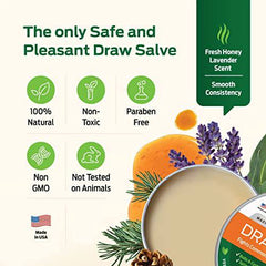 Amish Origins Drawing Salve Ointment 1oz, ingrown Hair Treatment, Boil & Cyst, Splinter Remover, Bug and Spider Bites, bee Sting, Mosquito bite Itch Relief, Poison Ivy, by Owell Naturals