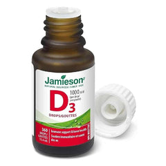 Jamieson Vitamin D3 1,000 IU Drops, black, 11.4 ml (Pack of 1)