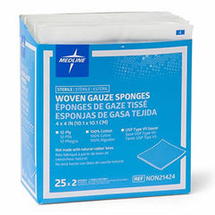 Medline Gauze Sponge Sterile 12 Ply, 50 Count