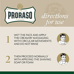 Proraso Pre-Shave Cream, Refreshing and Toning, 3.6 Oz