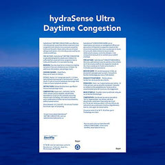 hydraSense Daytime Congestion Nasal Spray - Ultra Nasal Congestion Relief Saline Spray, Fast Acting, Relieves Nasal And Sinus Congestion from Colds or Sinusitis, Non-Medicated, Non-Habit forming, Saline Solution, 100% Natural Source Seawater, 100ml