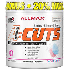 ALLMAX Nutrition ACUTS - Amino Acid Powder Supplement with Taurine, L-Carnitine, Green Coffee Bean Extract - Cotton Candy - 252 g