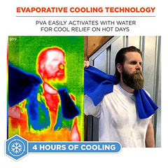 Ergodyne Chill-Its 6602 Evaporative Cooling Towel, Gray