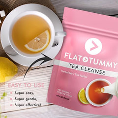 Flat Tummy Cleanse - Colon Cleanse with Senna Laxative for Constipation, Bloat and Gas Relief - Detox Cleanse ft. Dandelion Root - Bloating Relief Women